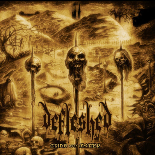 DEFLESHED : GRIND OF MATTER LTD LP 180G SMOKY GREY BLACK SWIRL VINYL