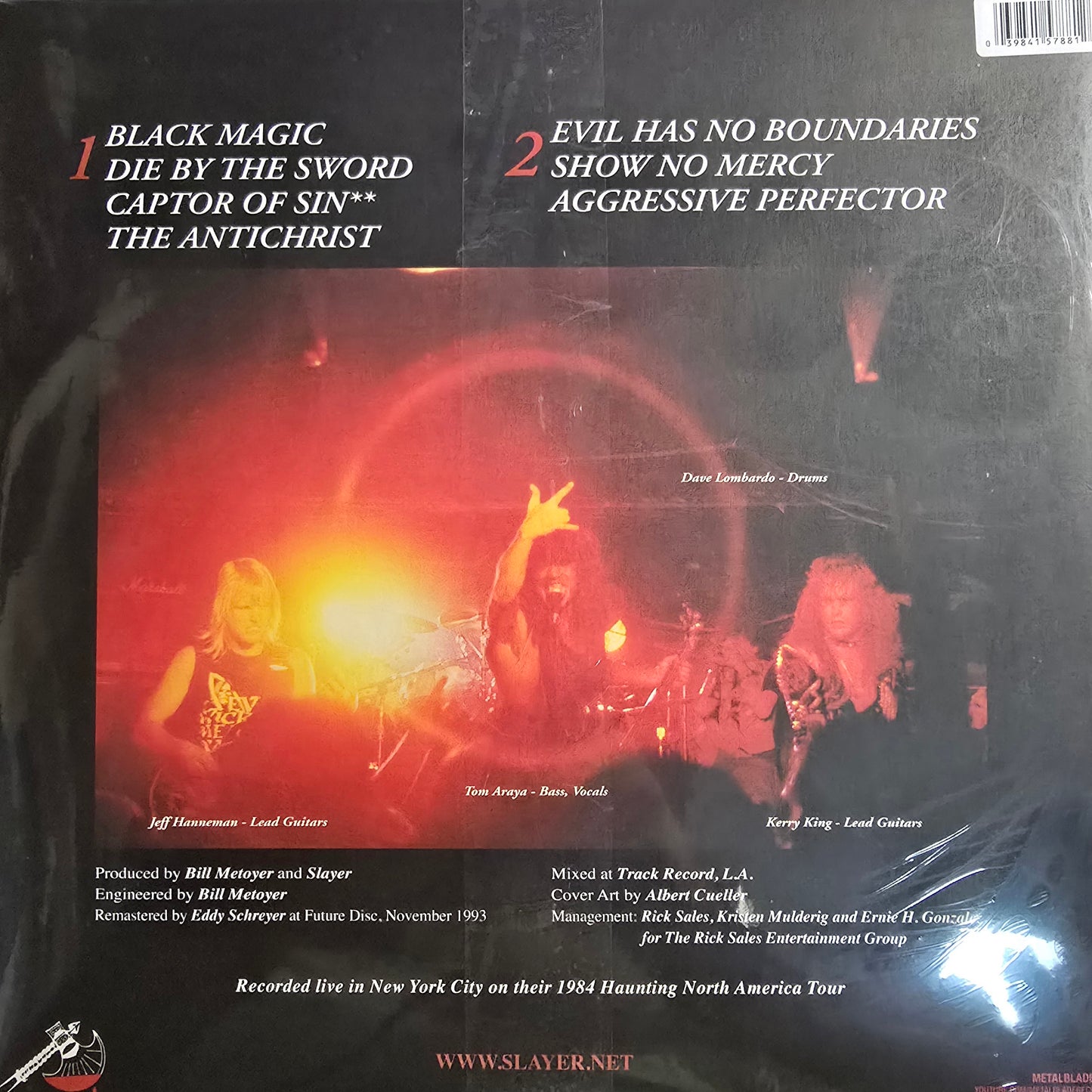 SLAYER : LIVE UNDEAD LTD LP 180G BLUE BLACK SPLIT VINYL