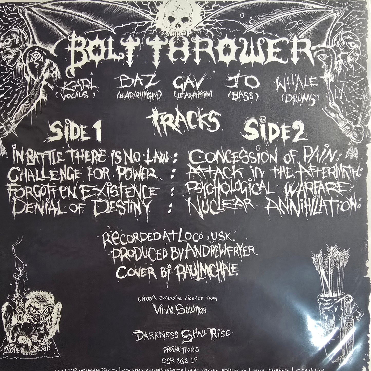 BOLT THROWER : IN BATTLE THERE IS NO LAW LTD LP 180G