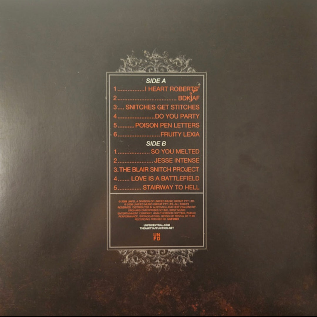 THE AMITY AFFLICTION : SEVERED TIES LTD 15TH ANNIVERSARY LP 180G MAROON IN CLEAR VINYL