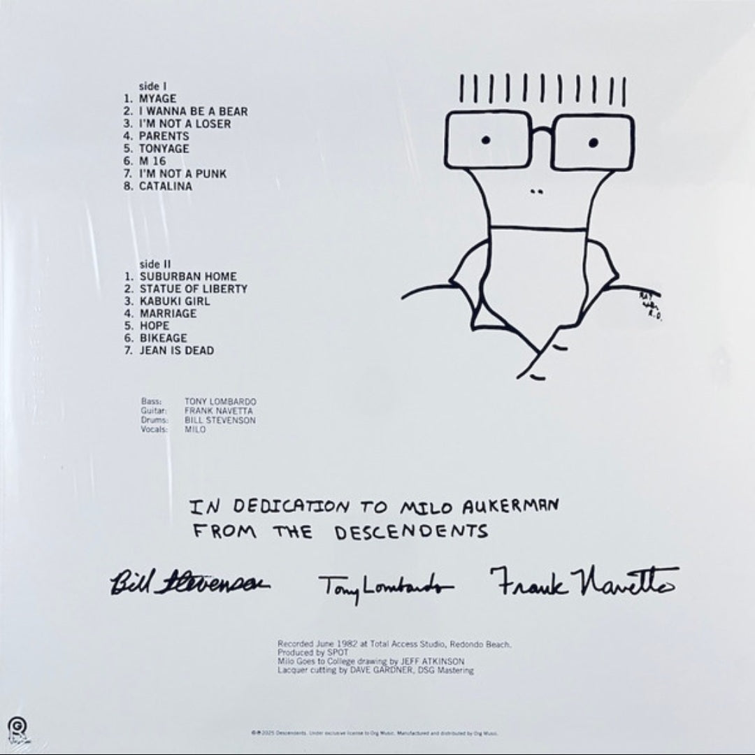 DESCENDENTS : MILO GOES TO COLLEGE LTD LP 180G GREY MATTER COLOURED VINYL
