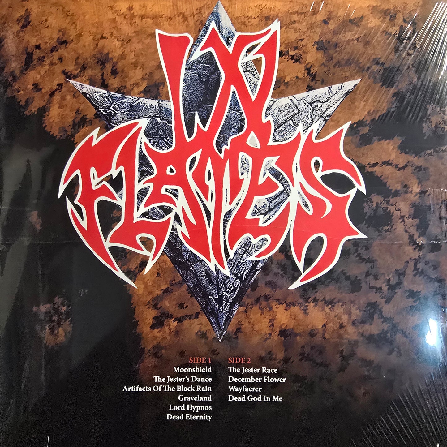 IN FLAMES : THE JESTER RACE LTD LP 180G CLEAR VINYL PLUS BONUS 10" BLACK ASH INHERITANCE EP