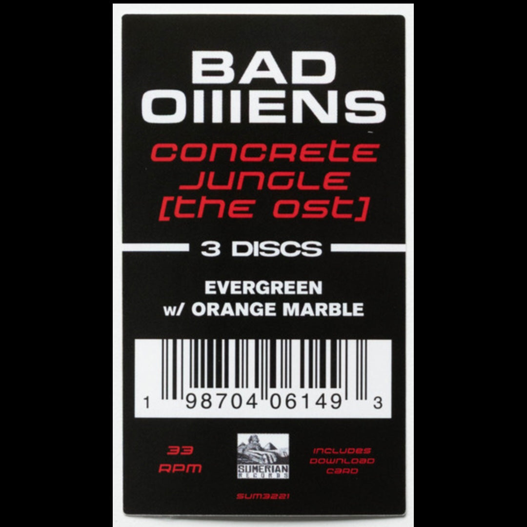 BAD OMENS : CONCRETE JUNGLE OST LTD 3LP EVERGREEN ORANGE MARBLED VINYL