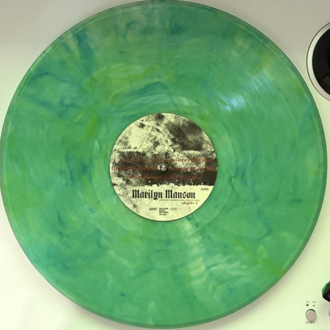 MARILYN MANSON : ONE ASSASSINATION UNDER GOD CHAPTER 2 LTD LP 180G GREEN BLUE MARBLED VINYL