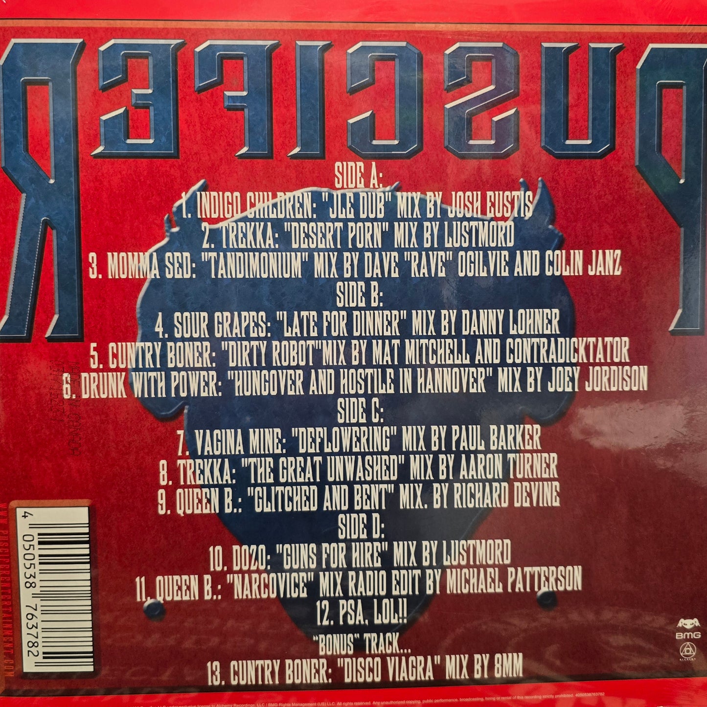 PUSCIFER : V IS FOR VIAGRA THE REMIXES LTD 2LP 180G BLACK BLUE MAGENTA SMUSH VINYL