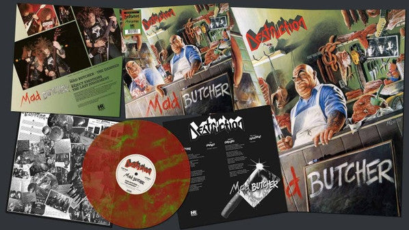DESTRUCTION : MAD BUTCHER LTD EP 18OG RED GREEN MARBLED VINYL