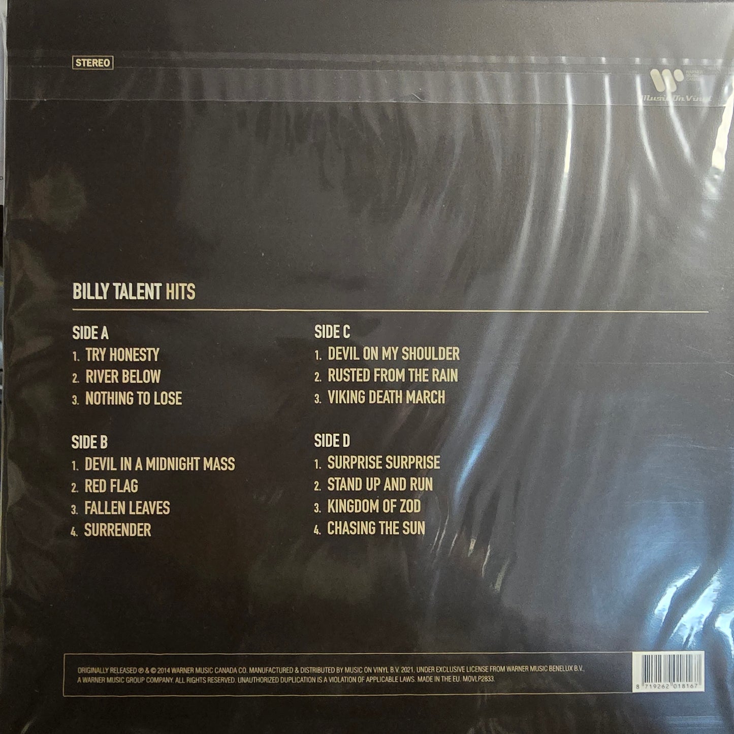 BILLY TALENT : HITS 2LP 180G
