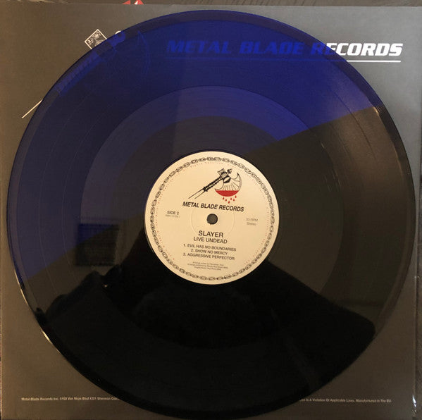 SLAYER : LIVE UNDEAD LTD LP 180G BLUE BLACK SPLIT VINYL