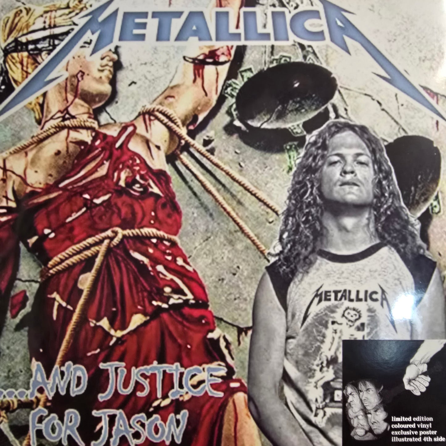METALLICA : ... AND JUSTICE FOR JASON LTD 2LP 180G COLOURED VINYL WITH POSTER UNOFFICIAL