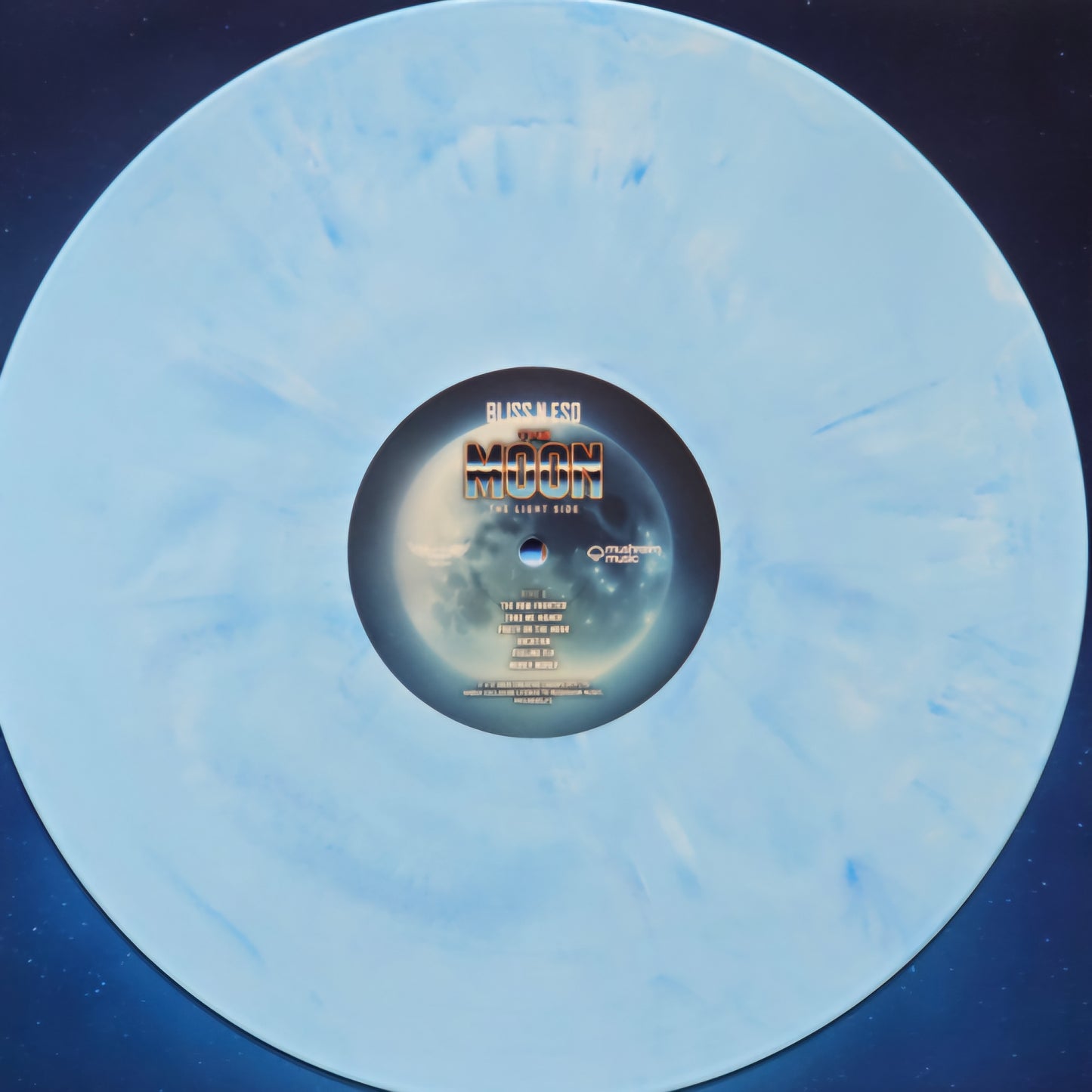 BLISS N ESO : THE MOON - THE LIGHT SIDE LTD LP 180G BLUE WHITE MARBLED VINYL
