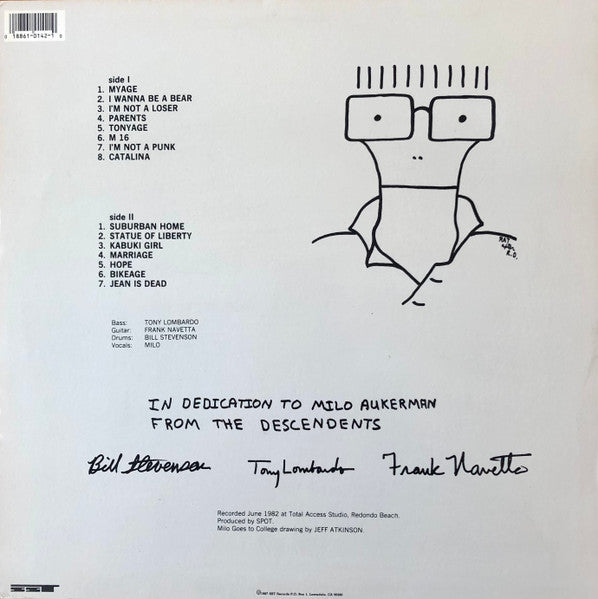 DESCENDENTS : MILO GOES TO COLLEGE LP 180G