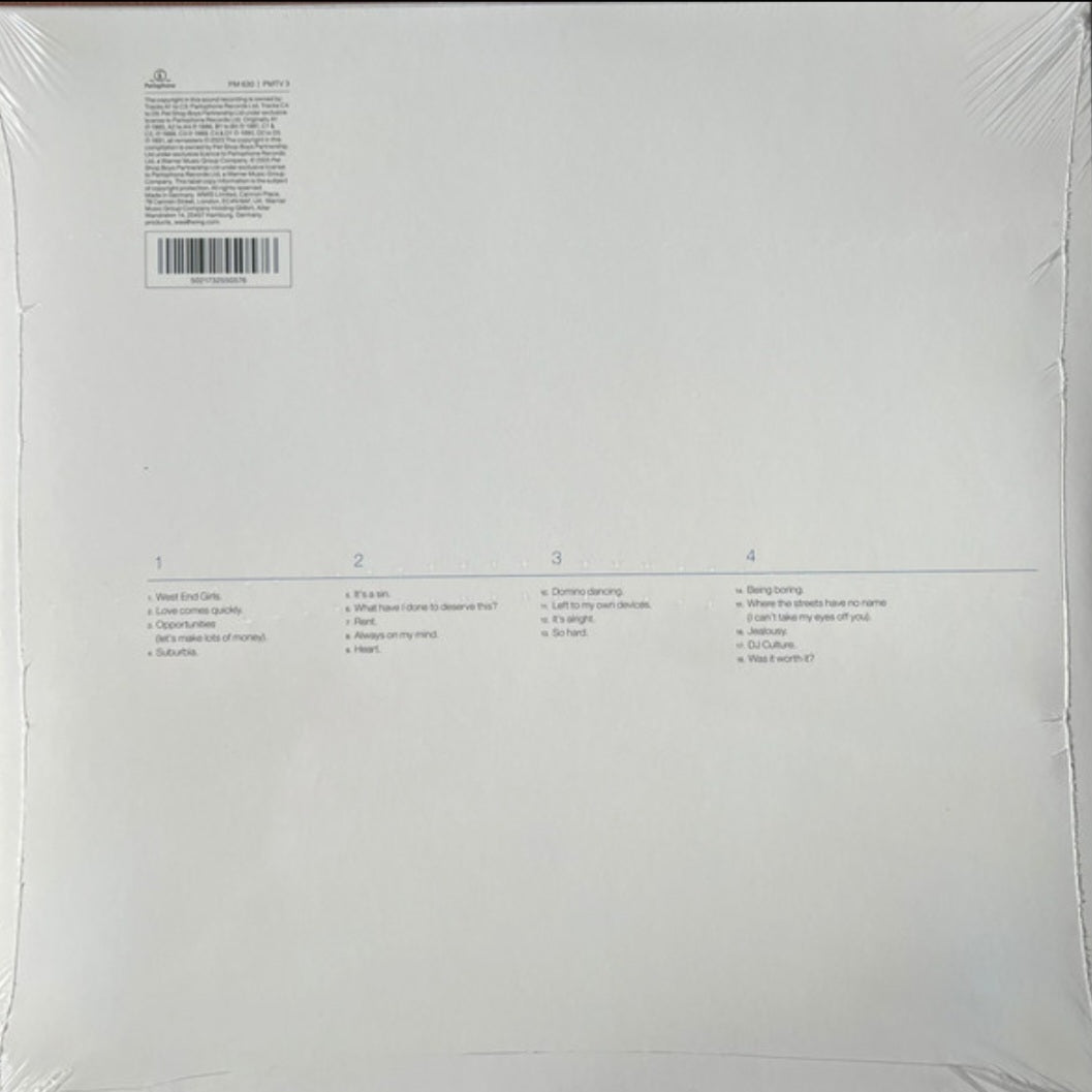 PET SHOP BOYS : DISCOGRAPHY - THE COMPLETE SINGLES COLLECTION 1985 - 1991 2LP 180G