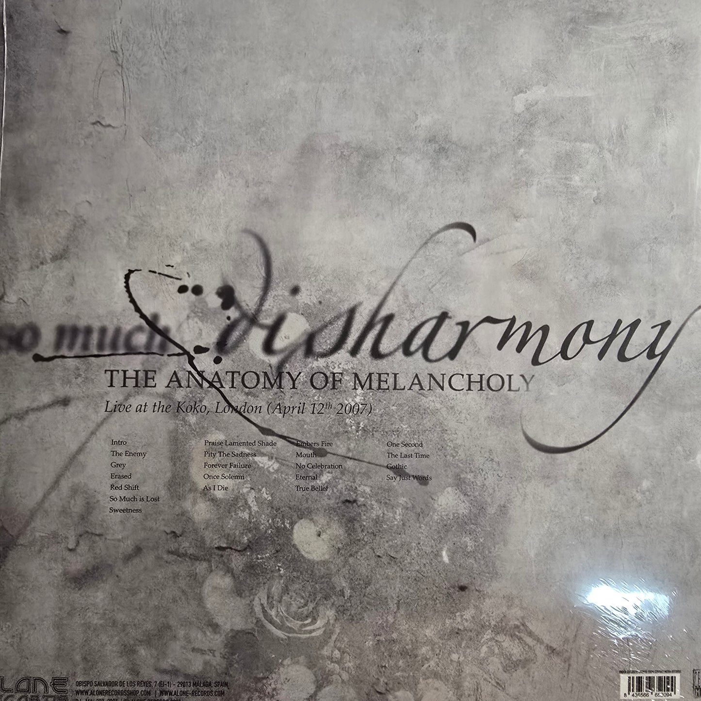 PARADISE LOST : THE ANATOMY OF MELANCHOLY LP 180G