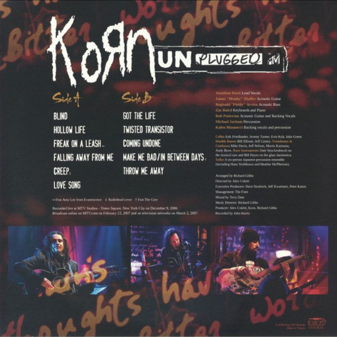 KORN : UN PLUGGED LTD LP 180G GREY MARBLED VINYL UNOFFICIAL