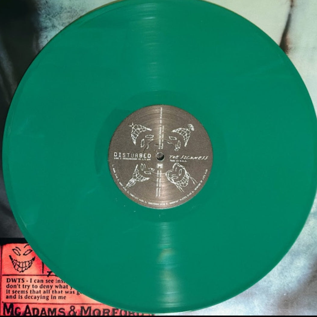 DISTURBED : THE SICKNESS LTD 25TH ANNIVERSARY LP 180G GREEN VINYL