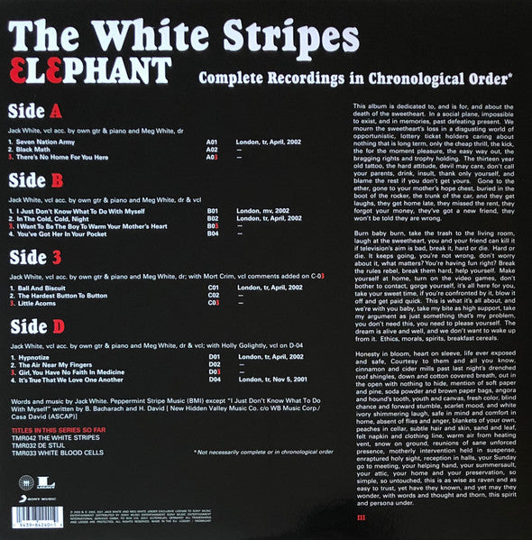 THE WHITE STRIPES : ELEPHANT 2LP 180G