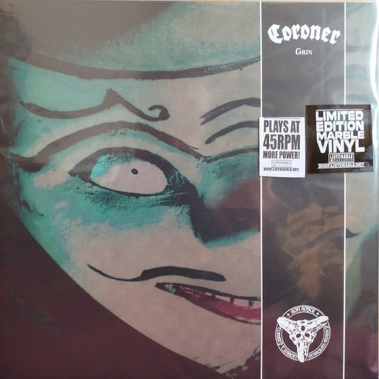 CORONER : GRIN LTD 2LP 180G CLEAR BLACK MARBLED VINYL