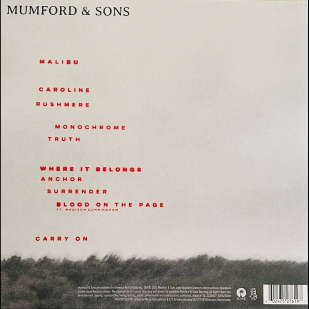 MUMFORD & SONS : RUSHMERE LTD LP 180G RED VINYL