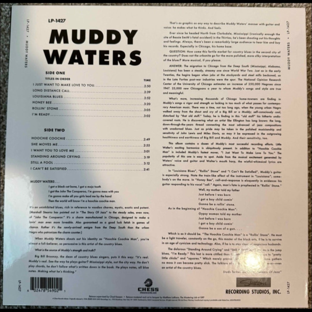 MUDDY WATERS : THE BEST OF MUDDY WATERS LTD LP 180G CHESS RECORDS 75TH ANNIVERSARY SERIES GATEFOLD SLEEVE