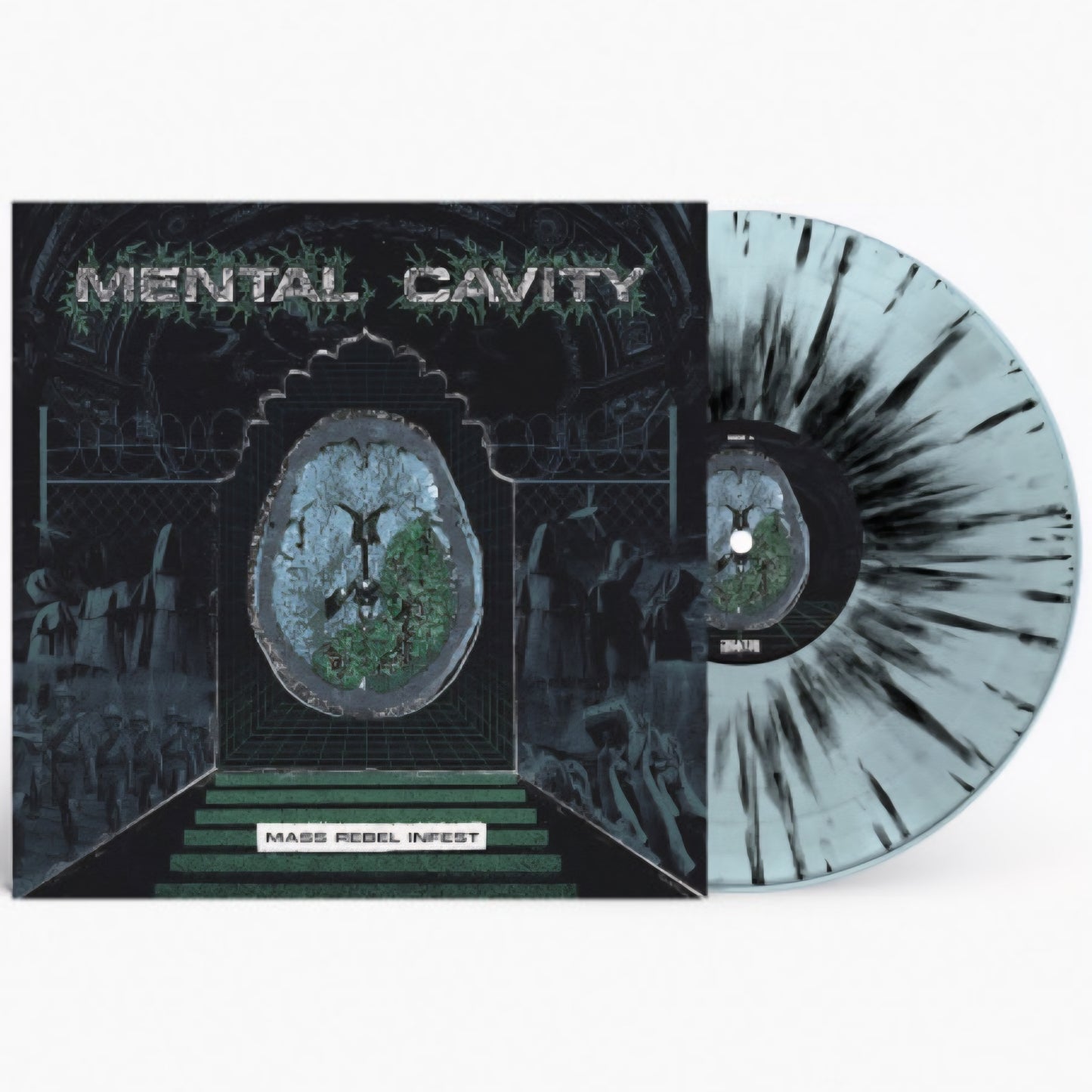MENTAL CAVITY : MASS REBEL INFEST LTD LP 180G BLUE BLACK SPLATTER VINYL