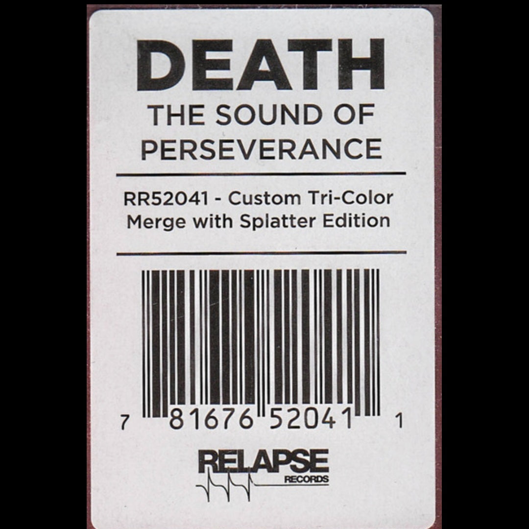 DEATH : THE SOUND OF PERSEVERANCE LTD DELUXE 2LP 180G GATEFOLD FOIL SLEEVE CUSTOM TRI COLOUR SPLATTER VINYL