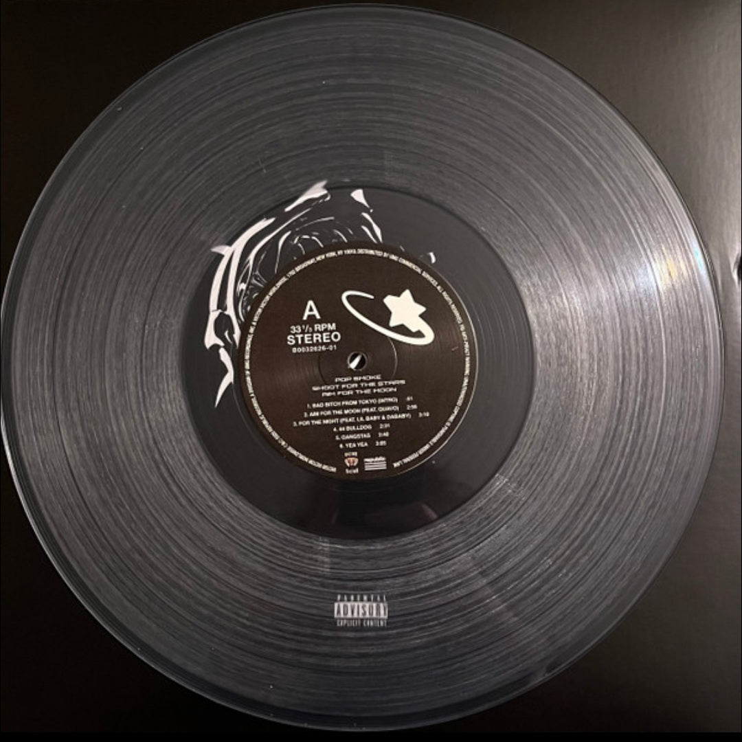 POP SMOKE : SHOOT FOR THE STARS AIM FOR THE MOON LTD 2LP 180G CLEAR VINYL
