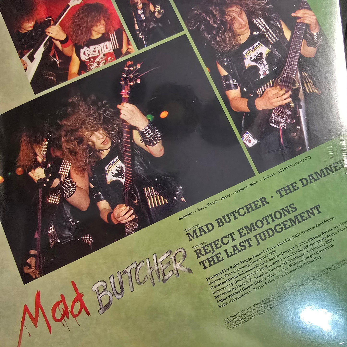 DESTRUCTION : MAD BUTCHER LTD EP 18OG RED GREEN MARBLED VINYL