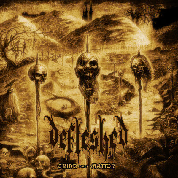 DEFLESHED : GRIND OVER MATTER LTD LP 180G SMOKY GREY BLACK SWIRL VINYL