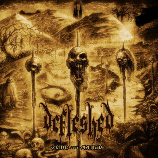 DEFLESHED : GRIND OVER MATTER LTD LP 180G SMOKY GREY BLACK SWIRL VINYL
