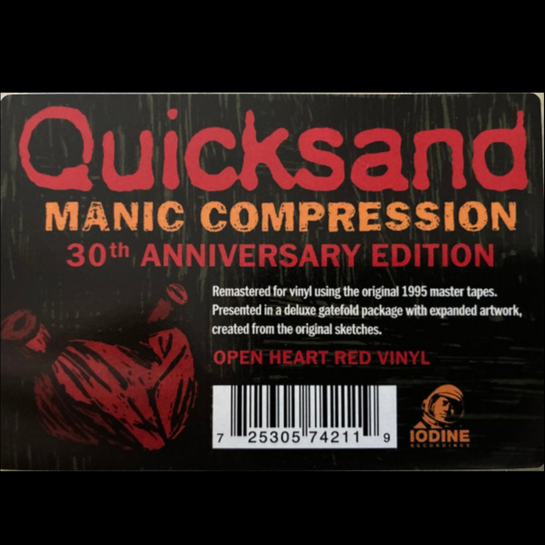 QUICKSAND : MANIC COMPRESSION LTD 30TH ANNIVERSARY LP 180G OPEN HEART ❤️ RED VINYL