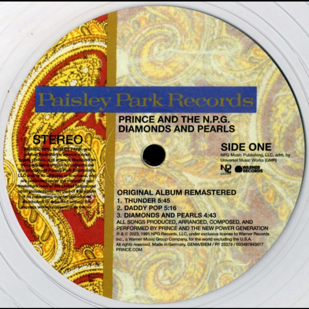 PRINCE : DIAMONDS AND PEARLS LTD 2LP 180G CLEAR VINYL