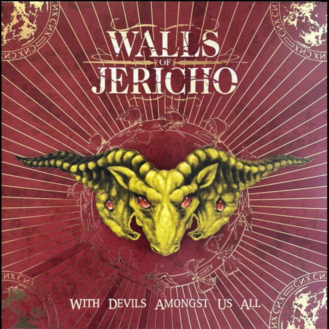 WALLS OF JERICHO : WITH DEVILS AMONGST US ALL LTD LP 180G RED GOLD SPLIT VINYL