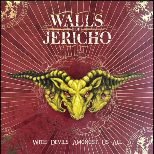 WALLS OF JERICHO : WITH DEVILS AMONGST US ALL LTD LP 180G RED GOLD SPLIT VINYL