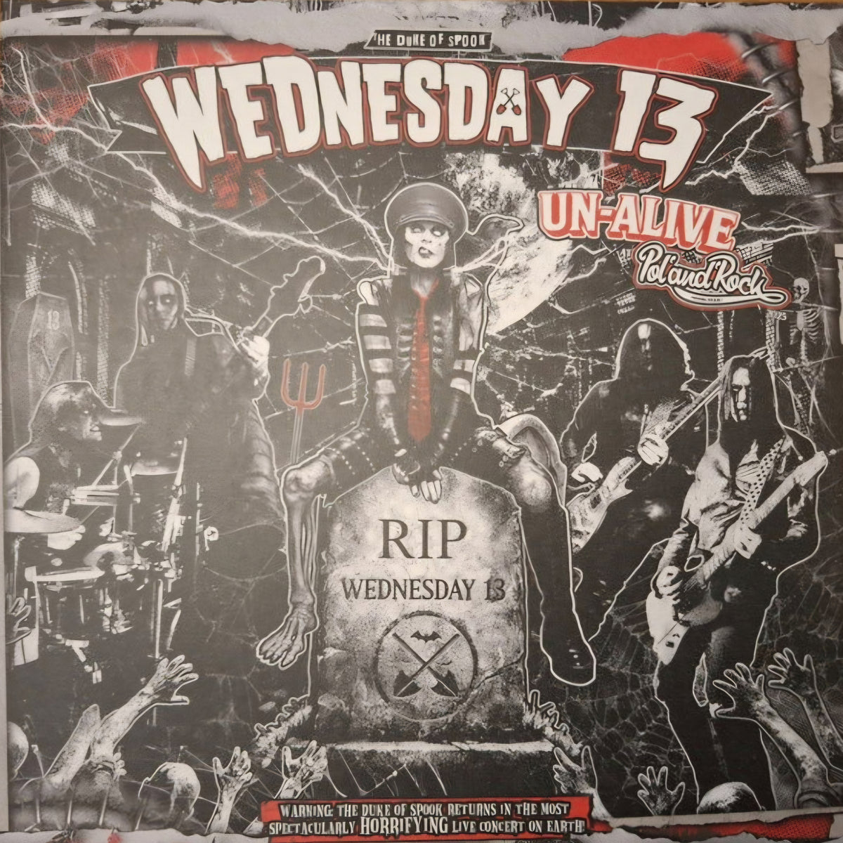 WEDNESDAY 13 : UN ALIVE POLAND ROCK 2025 LTD 2LP 180G RED VINYL