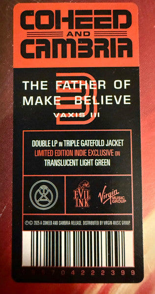 COHEED AND CAMBRIA : THE FATHER OF MAKE BELIEVE VAXIS III : LTD 2LP 180G TRANSLUCENT LIGHT GREEN VINYL