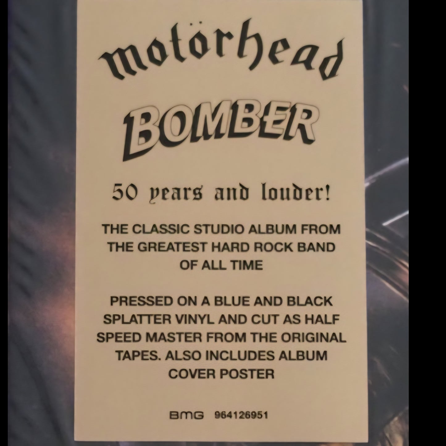 MOTORHEAD : BOMBER LTD LP 180G BLUE BLACK SPLATTER VINYL