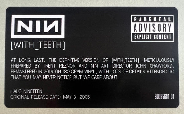 NINE INCH NAILS : WITH TEETH 2LP 180G