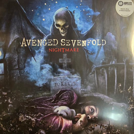 AVENGED SEVENFOLD : NIGHTMARE LTD 2LP 180G ELECTRIC BLUE BLACK SPLATTER VINYL
