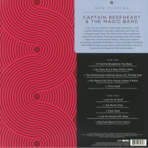 CAPTAIN BEEFHEART : CAPTAIN BEEFHEART & THE MAGIC BAND LTD LP 180G RED VINYL