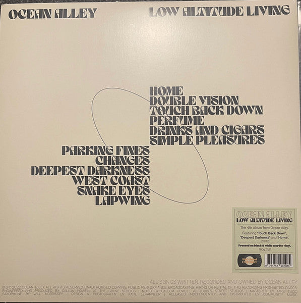 OCEAN ALLEY : LOW ALTITUDE LIVING LTD 2LP 180G CLEAR VINYL