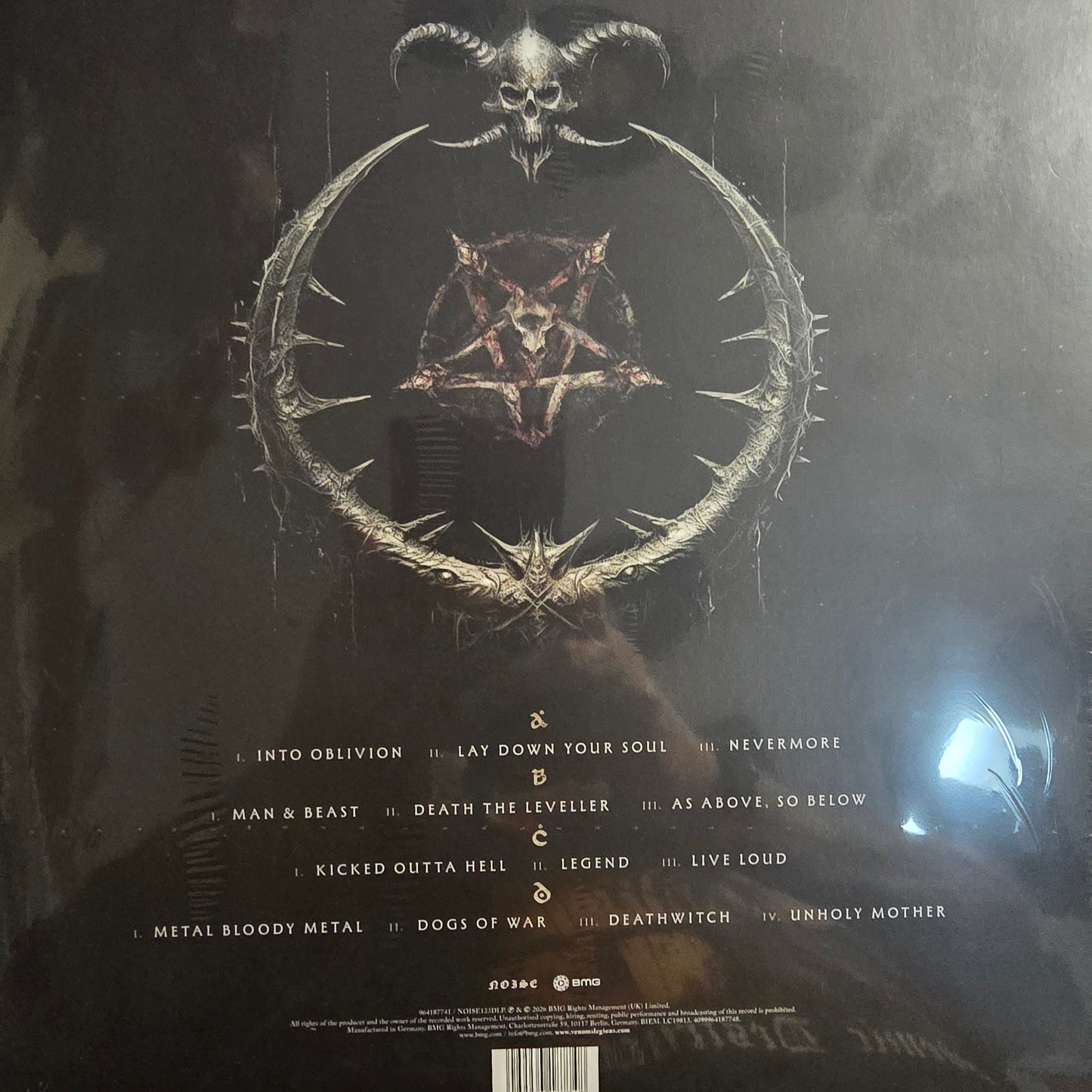 VENOM : INTO OBLIVION LTD 2LP 180G CLEAR BLACK SMOKE VINYL