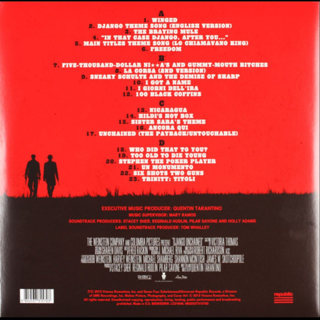 DJANGO UNCHAINED ORIGINAL MOTION PICTURE SOUNDTRACK 2LP 180G