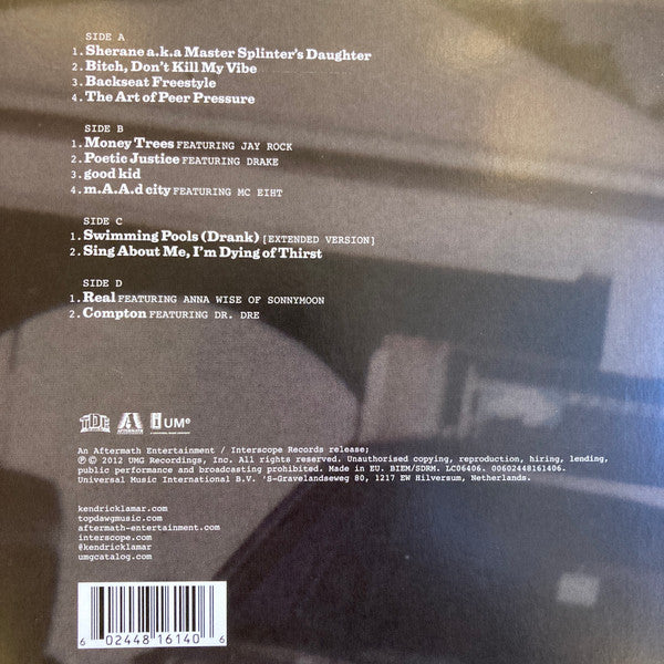 KENDRICK LAMAR : GOOD KID MAAD CITY LTD 10TH ANNIVERSARY 2LP 180G