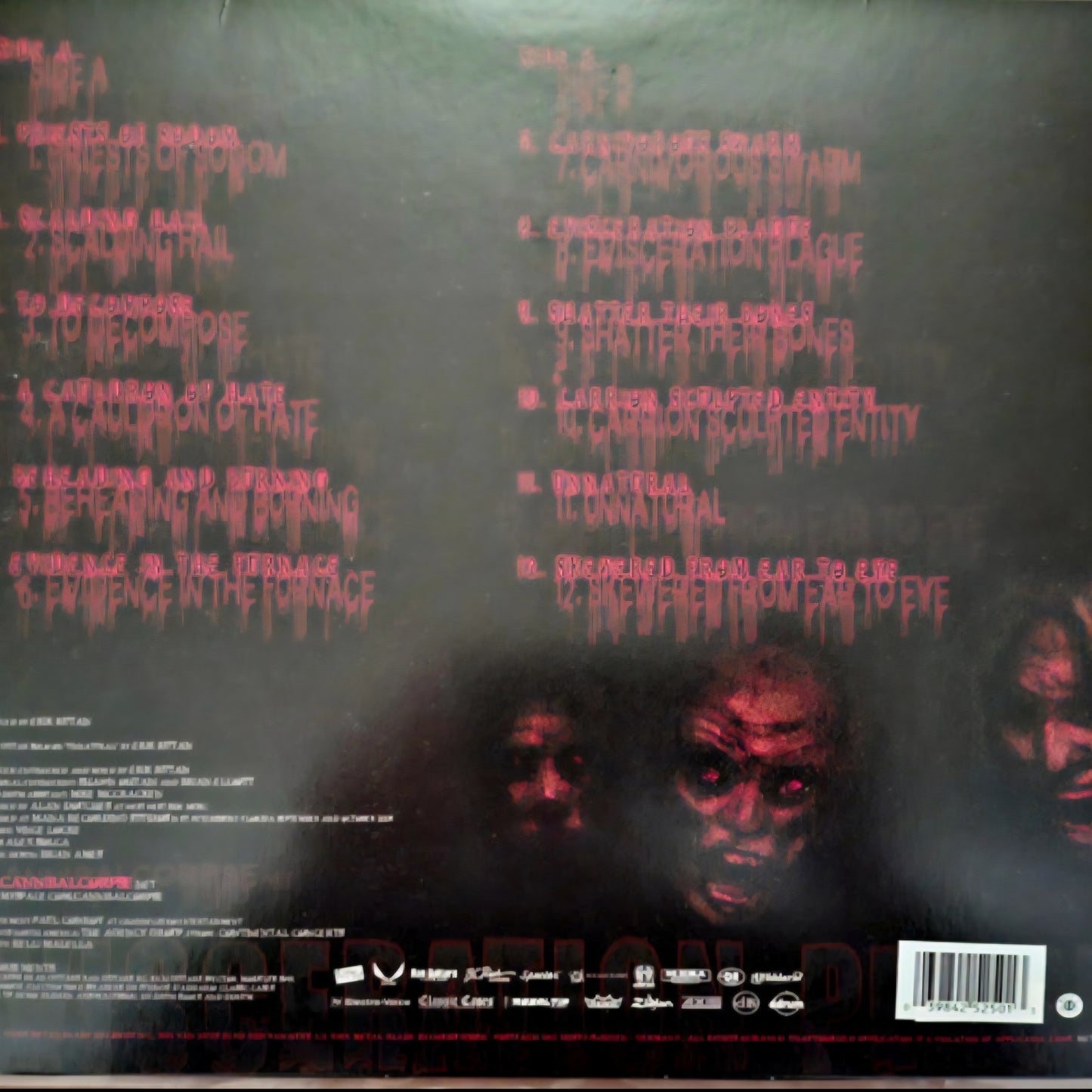 CANNIBAL CORPSE : EVISCERATION PLAGUE LTD LP 180G WHITE VINYL