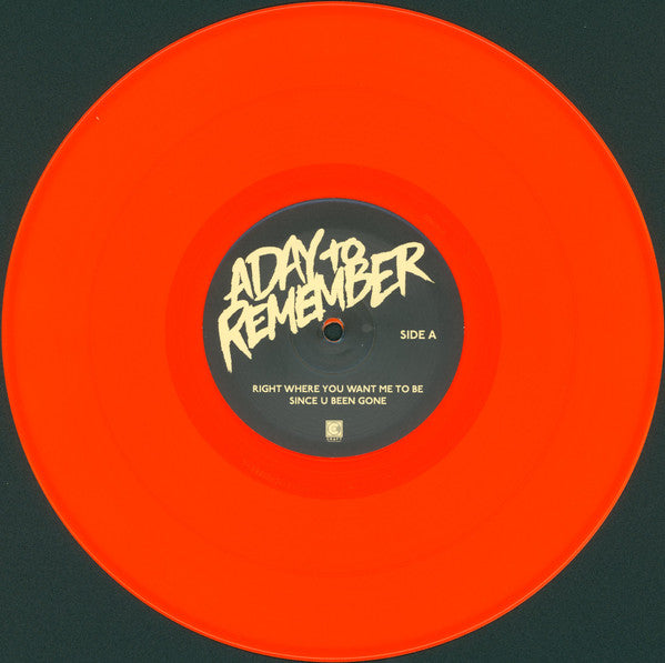 A DAY TO REMEMBER : ATTACK OF THE KILLER B-SIDES LTD 10" EP RSD 15TH ANNIVERSARY  ORANGE VINYL