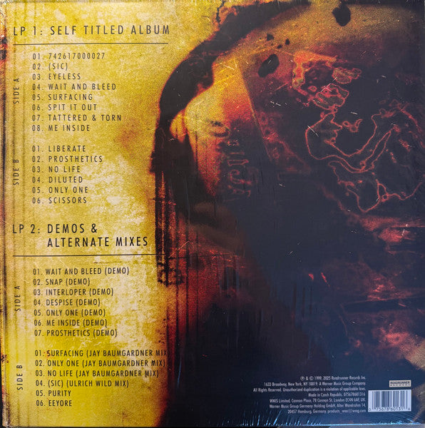 SLIPKNOT : SLIPKNOT LTD 25TH ANNIVERSARY 2LP RED BLACK VINYL