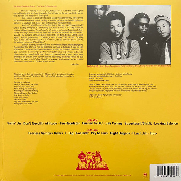 BAD BRAINS : BAD BRAINS LP 180G