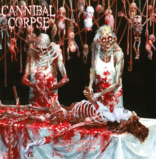 CANNIBAL CORPSE : BUTCHERED AT BIRTH LTD LP 180G RED WHITE SPLATTER VINYL