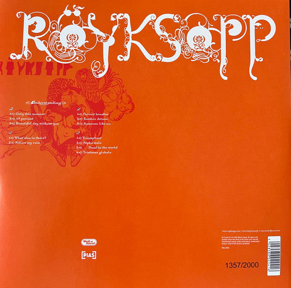 ROYKSOPP : THE UNDERSTANDING LTD NUMBERED 2LP 180G 510/2000