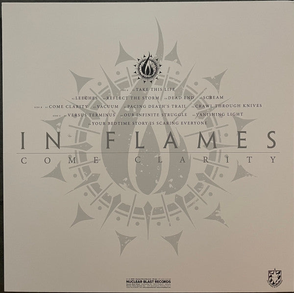 IN FLAMES : COME CLARITY LTD LP 180G TRANSPARENT VIOLET VINYL